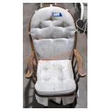 Floral Pattern Glider Rocking Chair