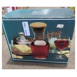 Teakwood Wine and Cheese Set