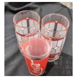 Vintage Coca-Cola Glasses - Qty 3