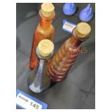 Vintage Colored Glass Bottles