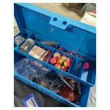 Blue Tackle Box with Contents