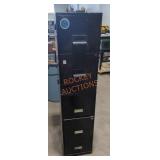 4-Drawer Black Metal Filing Cabinet