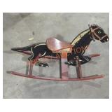 Antique Wooden Rocking Horse