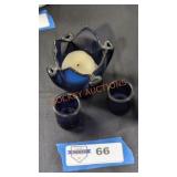 Blue Glass Candle Holders