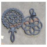 Cast Iron Trivets - Qty 2