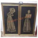 Vintage Brass Rubbings - Qty 2