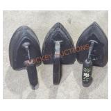 Hand Painted Hand Irons - Qty 3