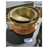 Misc Copper Dishes Lot
