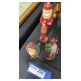 Santa Figurines - Qty 3