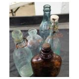 Vintage Glass Bottles Lot