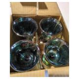 Carnival Glass Goblets - Qty 4
