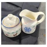 Pfaltzgraff Pitcher and Jar with Lid