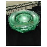 Uranium Glass Plates LOT