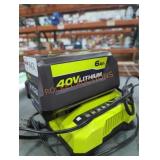 Ryobi 40v 6 ah battery and charger