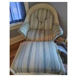 Wicker Rocking Chair and Ottoman