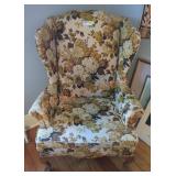 Floral Wingback Chair