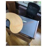 Desk, Chair, and Large Art Paint Pallette