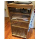 Glass Front Rolling Shelf Unit