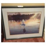 Framed Crane Artwork