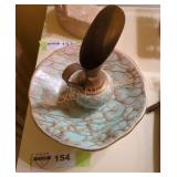 Vintage Delft Miniature Oil Pitcher and Tray