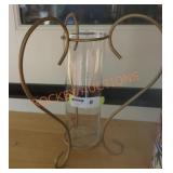 Metal and Glass Vase