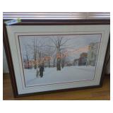 "Old Capitol in Snow" Framed Print
