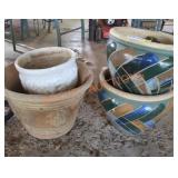 Large Outdoor Planters Lot