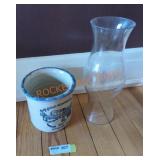 Selinsgrove PA Crock & Hurricane Lamp Shade