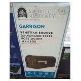 Garrison venetian bronze post mount mailbox