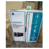 Brunswick black galvanized steel postmount mailbox