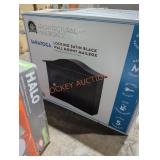 Locking satin black wall mount mailbox