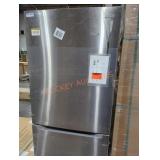 Vissani stainless fridge with pull out freezer