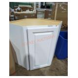 White corner wall cabinet