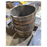 (3) Oak Wood Whiskey Barrel