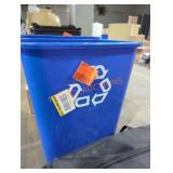 Blue recycling bucket