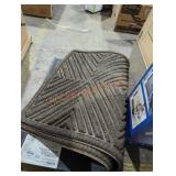 2 wiper 24" x 36" brown rugs