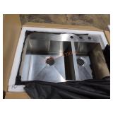 33" Modern Stainless Steel Sink
