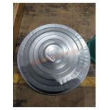 (2)Behrens Metal Trash Can Lids