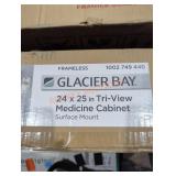 Glacier Bay 24" x 25" Tri-View Medicine Cabinet