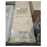 Beige Wood Grain 63" Froster Glass Armorie (Box 1