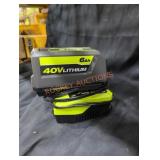 Ryobi 40v 6 ah battery and charger