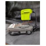 Ryobi 18v 2 ah battery and charger