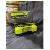 Ryobi 40v 6 ah battery and charger