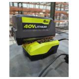 Ryobi 40v 6 ah battery and charger