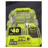 Ryobi 40 PC drill and impact drive set
