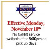 FORKLIFT SERVICES END AT 5:30PM