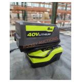 Ryobi 40v 8 ah battery and charger