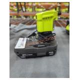 Ryobi 18v 1.5 ah battery and charger