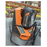Ridgid 18v 4 ah battery and charger