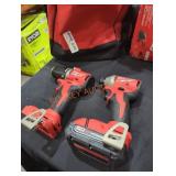 Milwaukee M18 2 tool and 2 ah battery